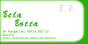 bela botta business card